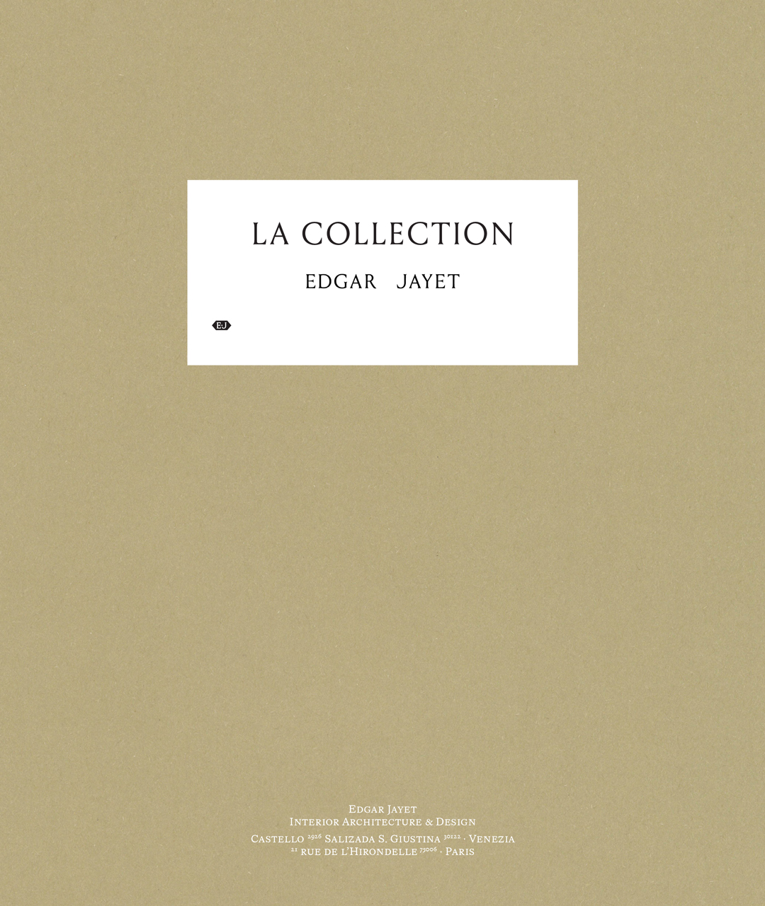 Couverture du catalogue Edgar Jayet